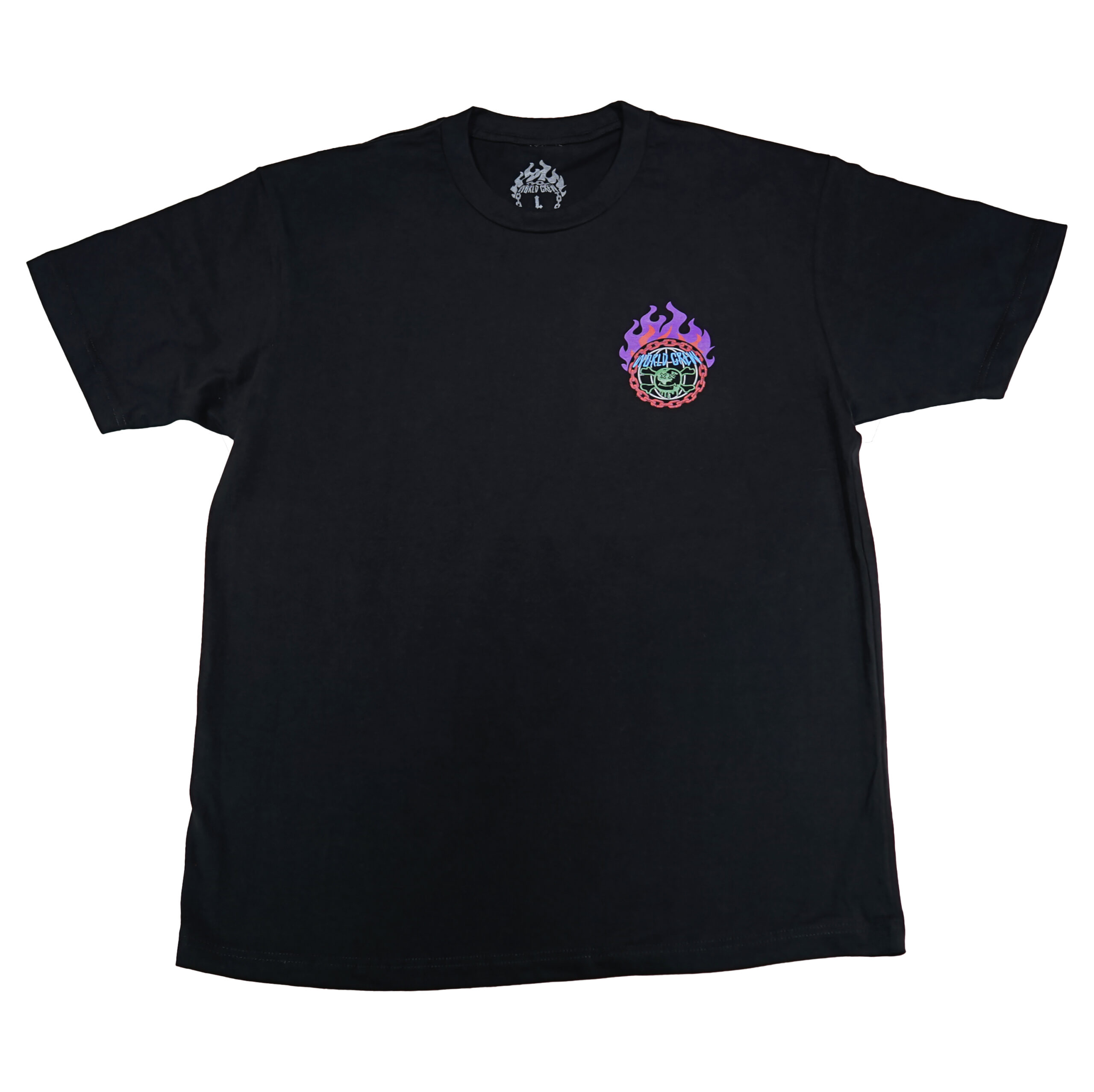 Heavyweight Black- World Crew Flame T-Shirt